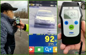 Un bărbat în stare de ebrietate la volan și care se deplasa cu viteză excesivă, a fost oprit de polițiști